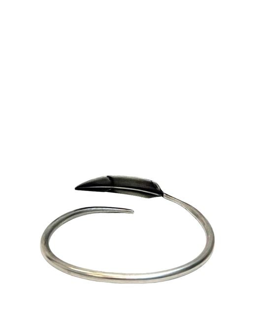 Ann Demeulemeester Metallic Dagvin Feather Bracelet