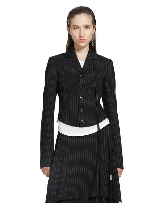 Ann Demeulemeester Black Manda Cropped Blazer