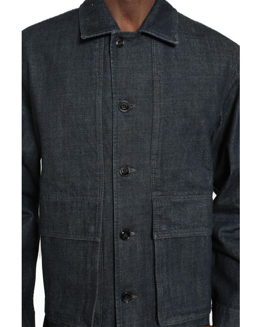 Lemaire Black Denim Boxy Jacket for men