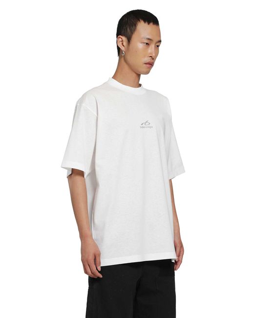 Balenciaga White Bodies Medium Fit T-Shirt for men