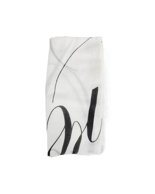 Ann Demeulemeester White Vesta Squared Scarf for men