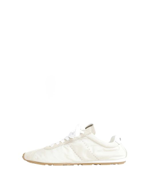 Miu Miu White Plume Sneakers