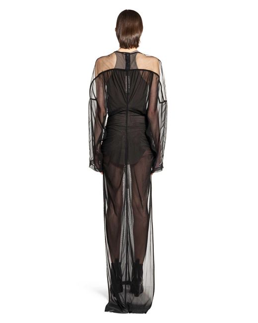 Rick Owens Black Temple Collage Gown