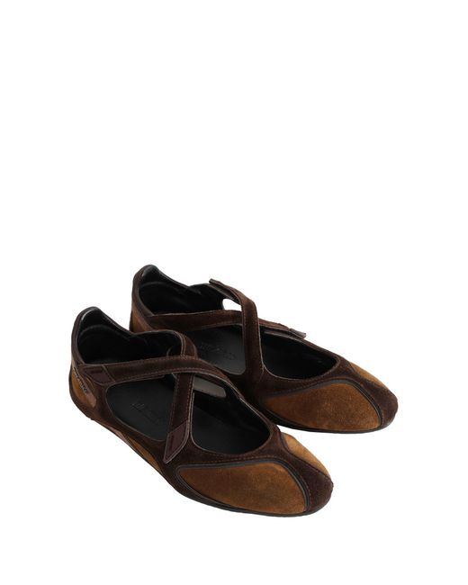 The Attico Brown Floor01 Ballerina Flats