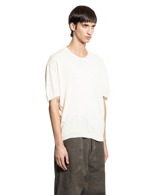 Uma Wang White Short Sleeve Top for men