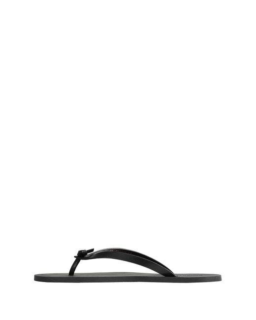 Saint Laurent Black Leather Pool Flip-Flops for men