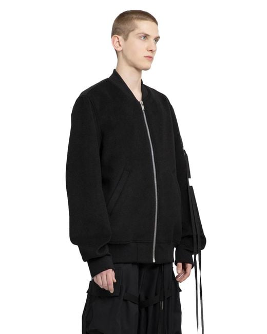 Ann Demeulemeester Black Dries Standard Bomber for men