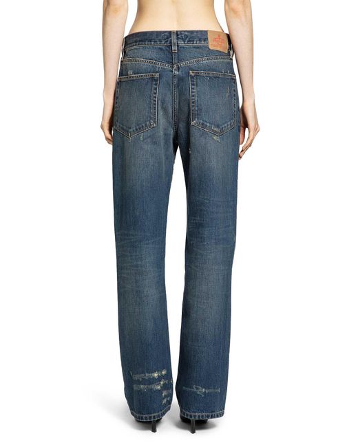 Prada Blue Straight Leg Washed Denim Jeans