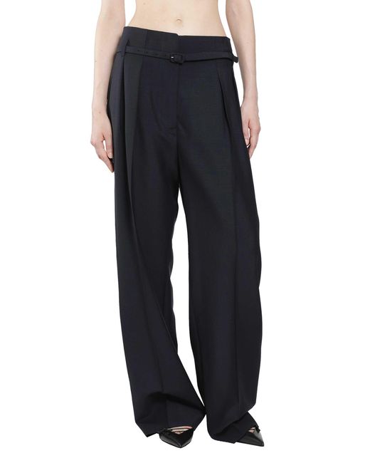 Prada Black Light Wool Mohair Trousers