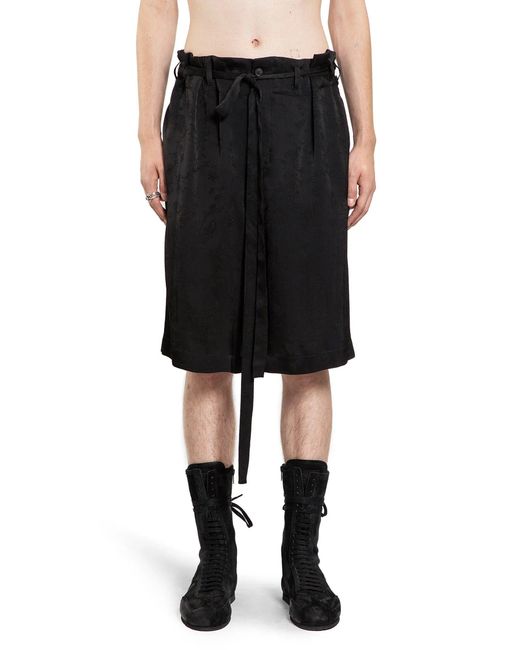 Ann Demeulemeester Black Pedro Lounge Shorts for men
