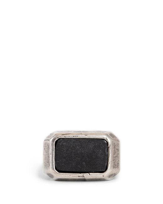 Goti Black Signet Onix Ring for men