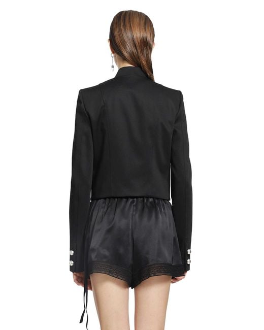Ann Demeulemeester Black Bab Stand Collar Jacket