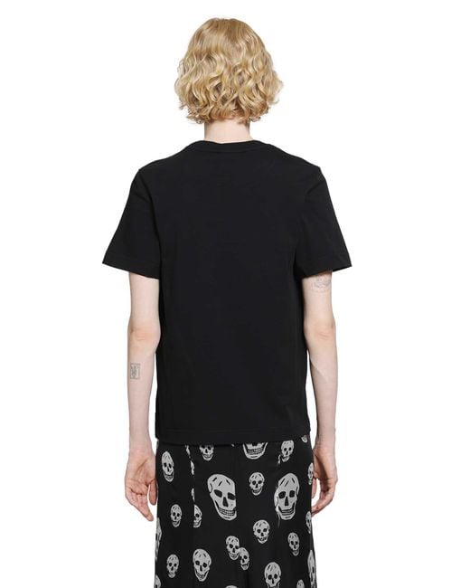 McQueen Black Embroidered Logo Patch T-Shirt