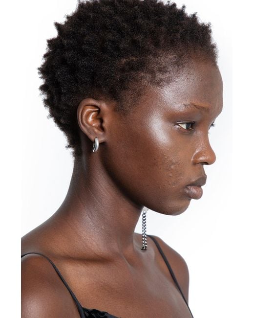 Ann Demeulemeester Metallic Mariela Anatomic Loop Earrings