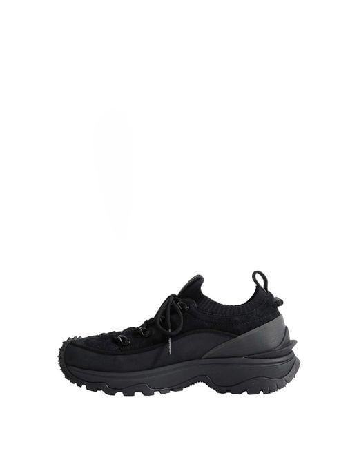 Moncler Black Trailgrip Lite3 Suede Trainers for men