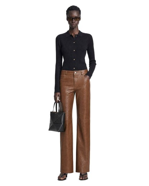 Max Mara Black Woollen Yarn Fitted Cardigan