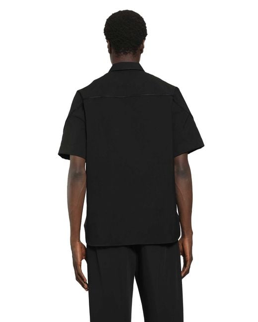 Givenchy Black Couture Seam Zip-Up Shirt for men