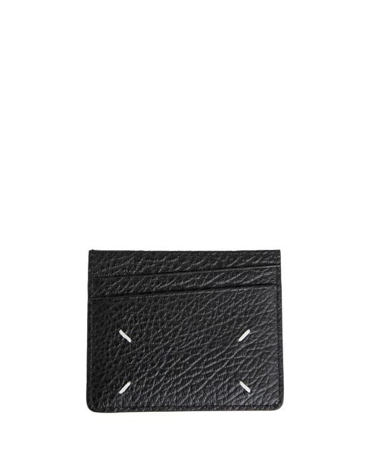 Maison Margiela Black Leather Card Holder for men