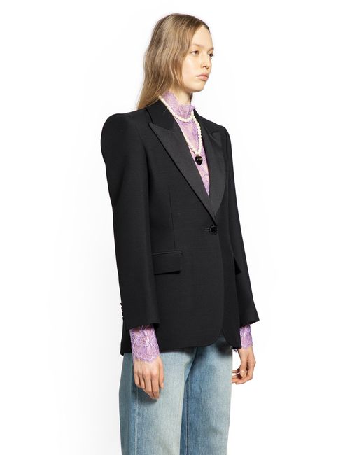 Valentino Black Crepe Couture Blazer