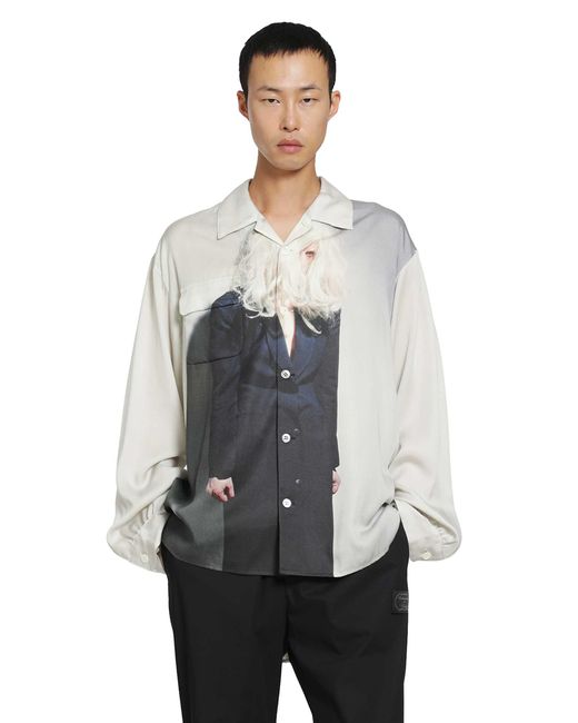 Undercover Gray Cindy Sherman Rayon Shirt for men