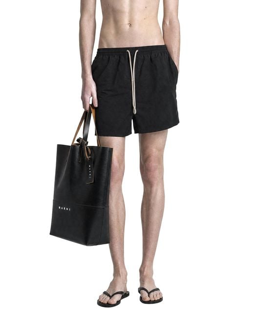 Fear Of God Black Nylon Swim Shorts for men