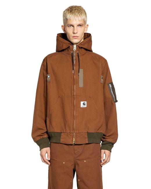 ジャケット・アウター sacai Carhartt Duck Hooded Blouson Carhartt WIP sacai x Carhartt WIP Washed Duck Hooded Blouson