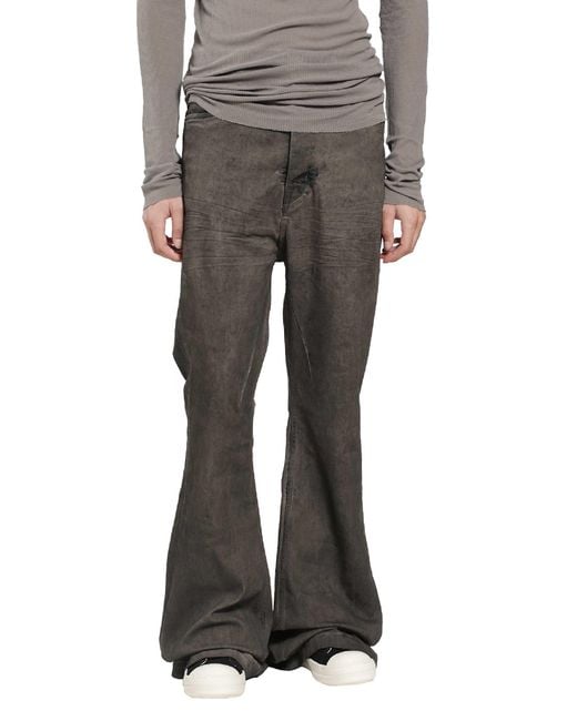 Rick Owens Gray Tower Bolan Bootcut for men
