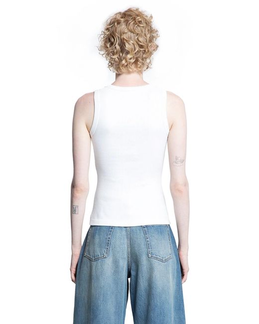 McQueen White Placket Tank Top