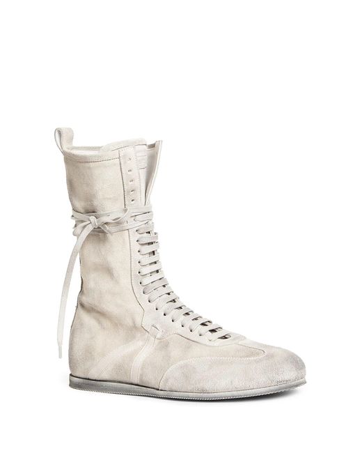 Ann Demeulemeester Natural Fides High-Top Boxing Sneakers for men