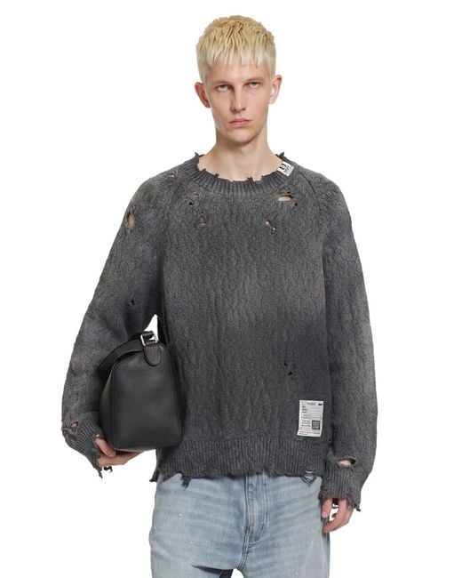 Maison Mihara Yasuhiro Purple Sun Faded Like Sweater for men