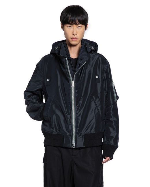 Sacai Nylon Twill X Grosgrain Blouson in Blue for Men | Lyst