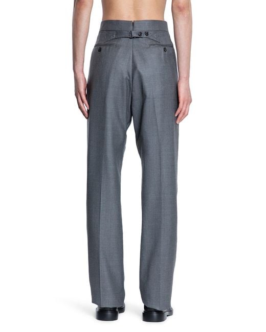 Thom Browne Blue Super 120 S Twill Trousers for men