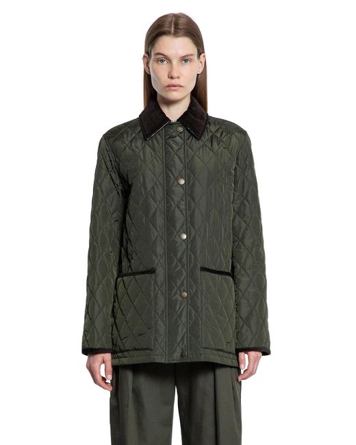 Burberry Green Quilted Nylon Jacket