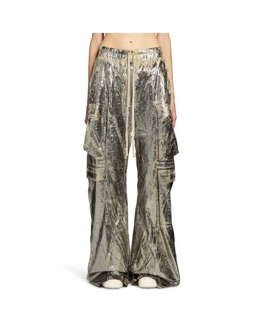 Rick Owens Metallic Wide Trousers