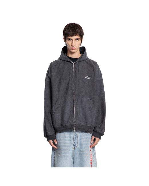 Balenciaga Gray Trompe L'Oeil Hoodie for men