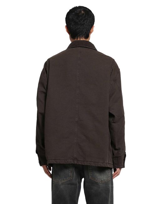 Emporio Armani Black Cotton Canvas Field Jacket for men
