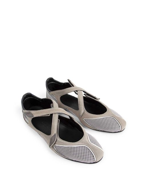 The Attico Gray 'Floor 01' Ballerina Flats
