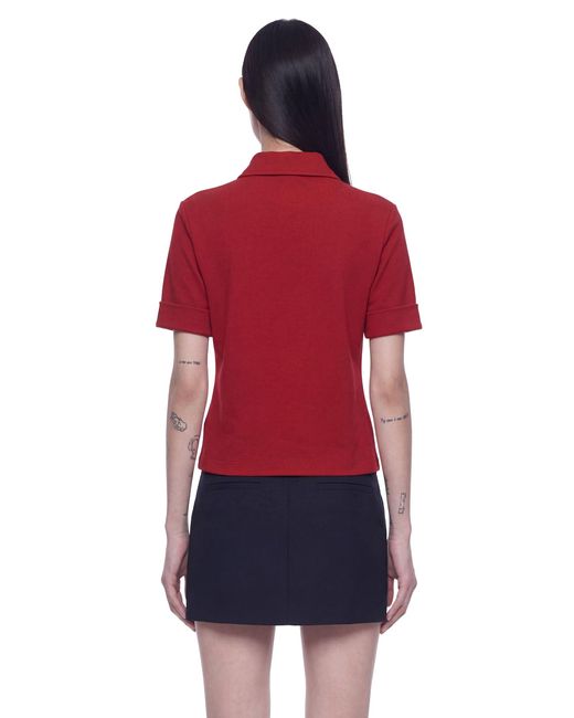 Miu Miu Red Technical Jersey Polo Shirt