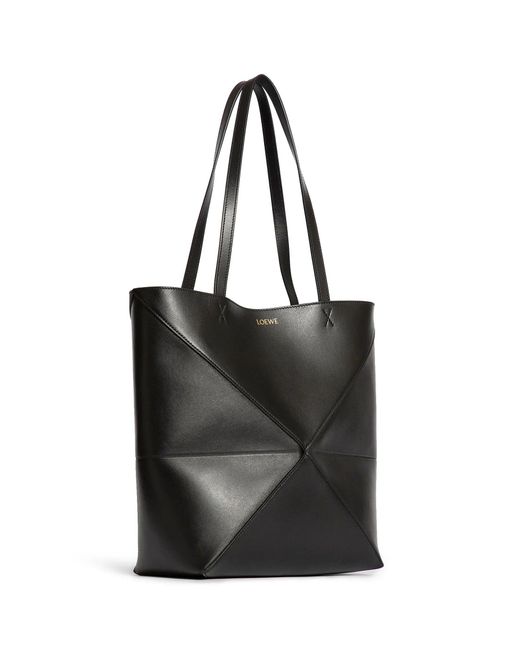 Loewe Black Medium Puzzle Fold Tote