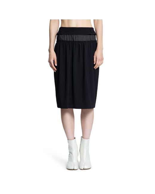 Maison Margiela Black Anonymity Of The Lining Midi Skirt
