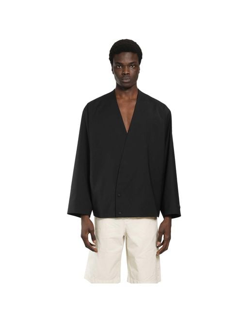 Fear Of God Black Relaxed Lapeless Jacket for men