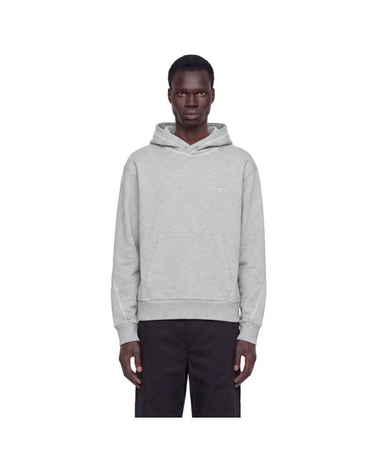 Givenchy Gray Couture Seam Contrast Stitch Hoodie for men