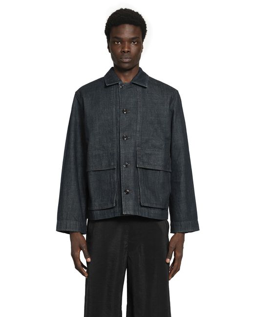 Lemaire Black Denim Boxy Jacket for men