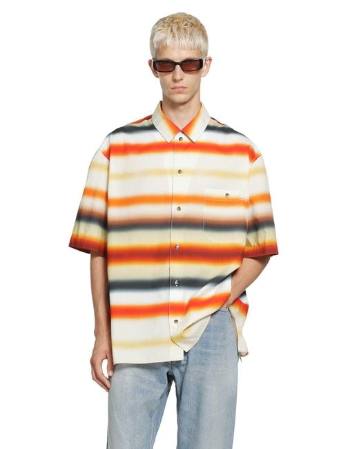 Loewe Orange Short Sleeve Shirt for men