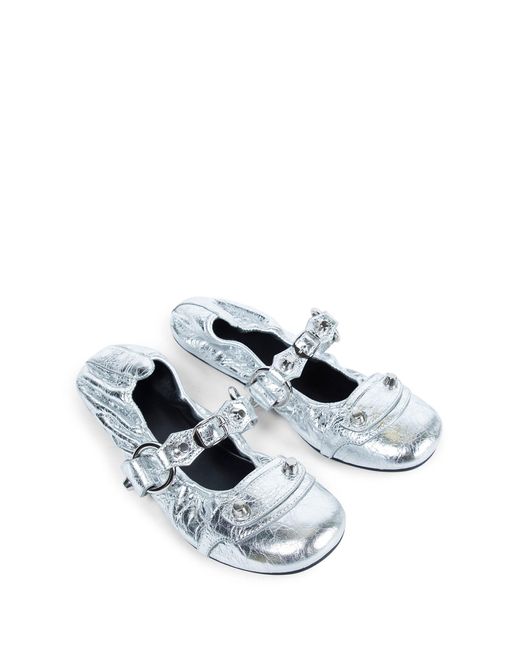 Balenciaga White Flats