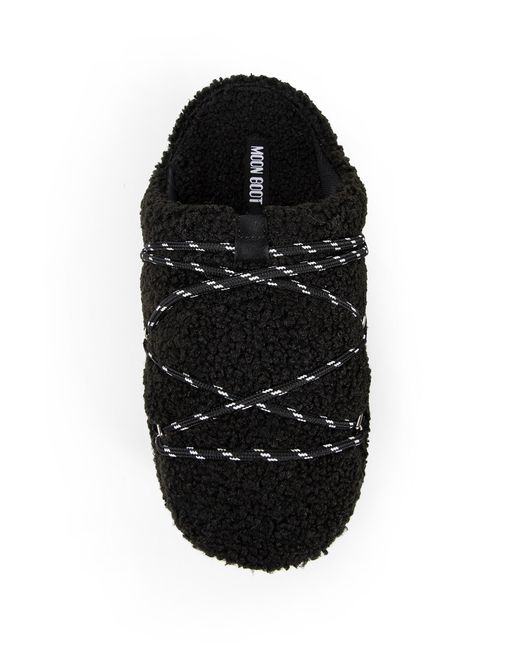 Moon Boot Black Teddy Slippers