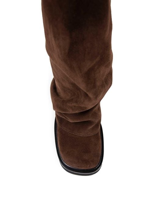 The Attico Brown Robin Combat Boots