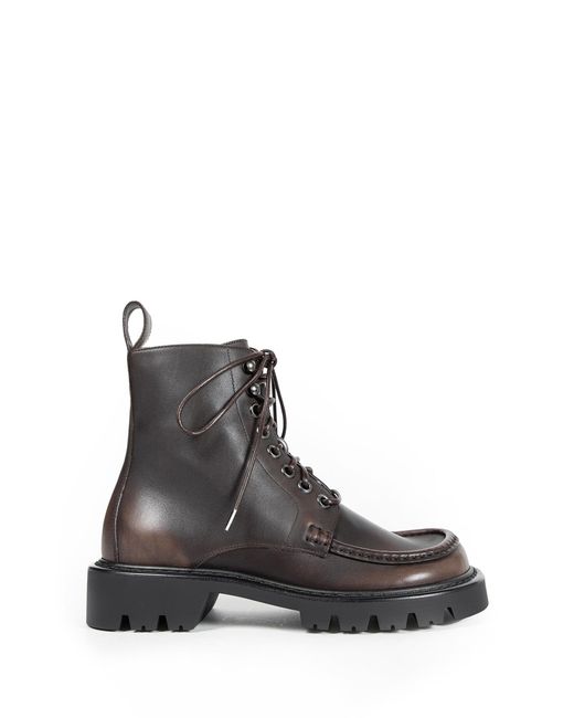 Loewe Black Sierra Combat Ankle Boots for men