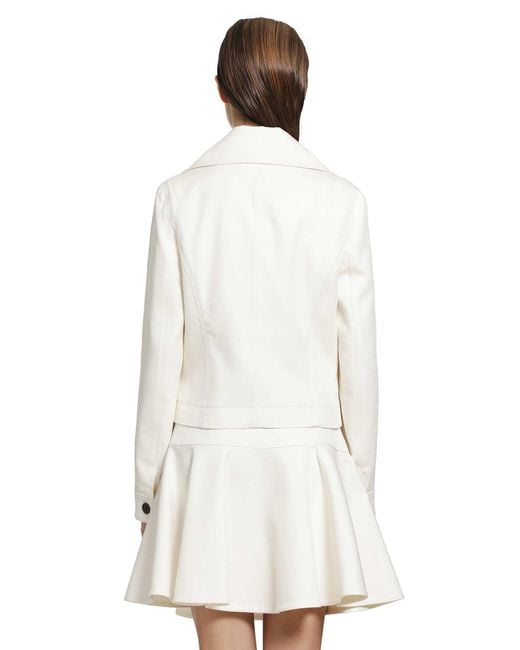 Burberry White Cropped Cotton Jacket