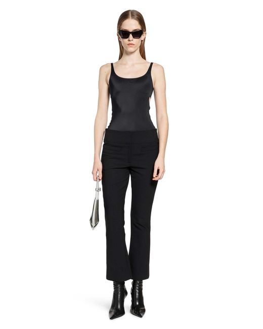 Courreges Black Heritage Cropped Bootcut Pants
